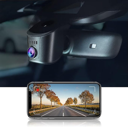 Fitcamx 4K Dash Cam Suitable for Porsche 911 992 Cayenne 9YA 9Y0 9Y3 Panamera 971 Taycan (Model A), OEM Look, 2160P UHD Video, Built-in WiFi & APP, Loop Recording, Parking Sensor, 64GB Card