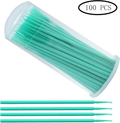 Touch Up Paint Brushes for Automotive Paint Chip Repair Disposable Micro Applicators-100 Pieces Green