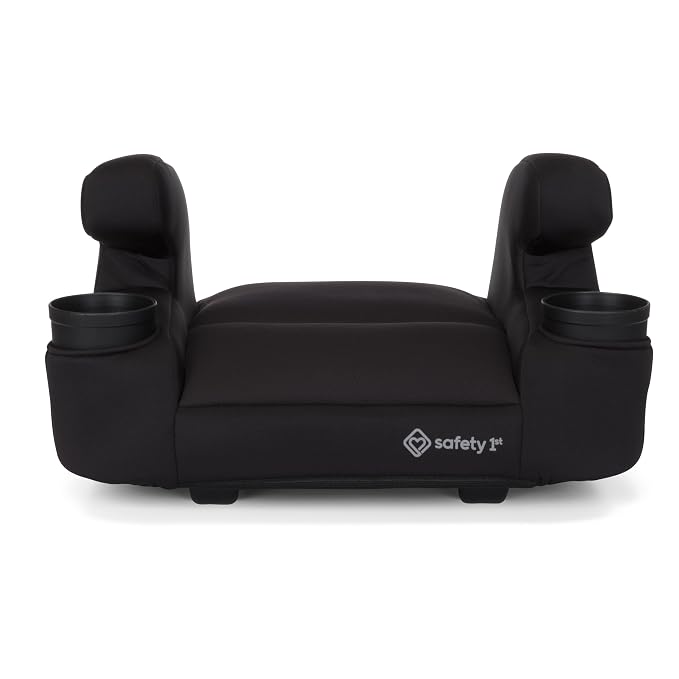 Safety 1st Comfort Ride Lite Booster Car Seat, 2-Pack, Lightweight Backless Booster Seat, Machine Washable, Dishwasher Safe Cup Holders, USA-Made, Fits Kids 40-100 lbs, 43.4-57", Black