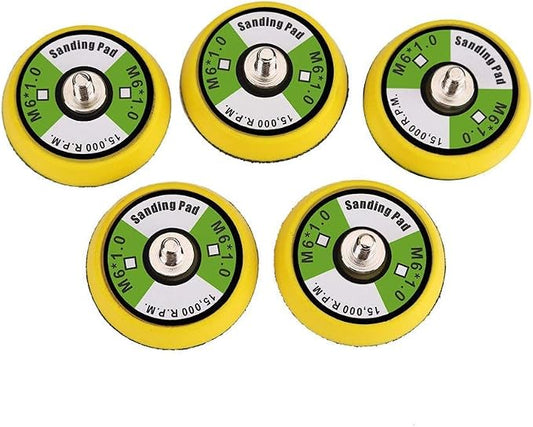 5Pcs 2-Inch Dual-Action Hook & Loop Polishing Pad, M6 Thread | 15,000 RPM