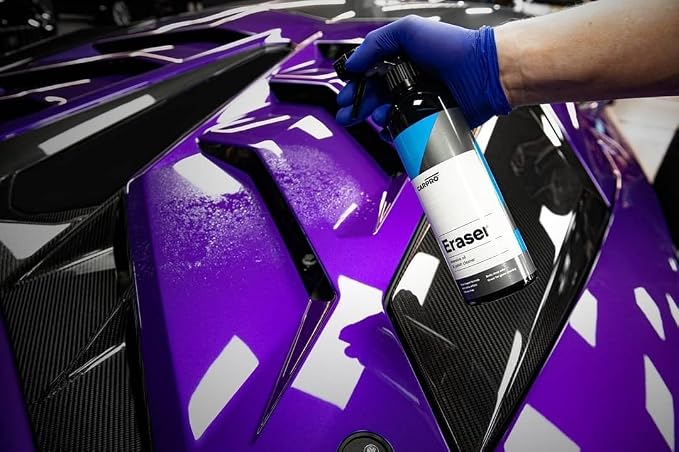 CARPRO Eraser Polish & Oil Remover - Ceramic Coating Prep, Complete Removal of Polishing Oils for Application of CQUARTZ Ceramic Coat, Anti-Static, Dust Free, No Silicone - 1 Liter (34oz) and Sprayer