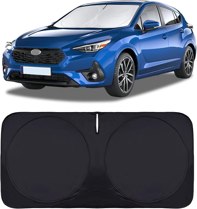 INSAUTO for Subaru Impreza Windshield Sun Shade Fit for Crosstrek Baja XV Crosstrek 2012-2025 Foldable Sunshade Car Sun Visor Cover Protector 210T Reflective Shade Blocks UV Rays Car Accessories L