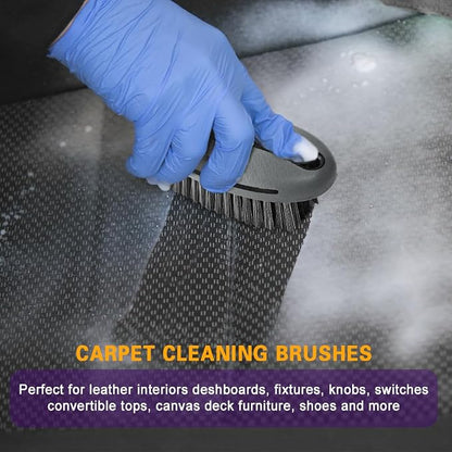 Carpet and Upholstery Cleaning Brush, Household Hard Bristle Brush, Car Plastic Gap Cleaning Brush, Universal Auto Detailing Brush for Car Interior Seat, Clothes and Sofa Cleaning