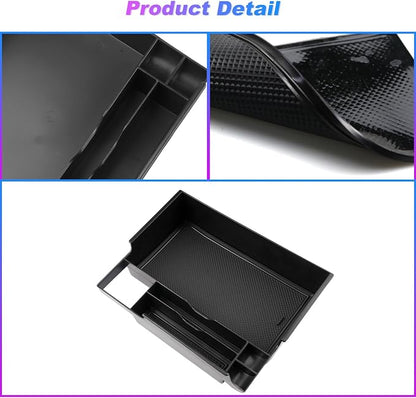 SXCY for 2023 2024 2025 2026 Ford Explorer Center Console Organizer for Ford Explorer 2020-2026 Accessories for 2023-2026 FordExplorer Console Organizer 2025 2026 Explorer Accessories(Black)