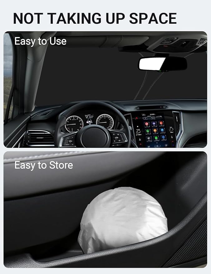 Proadsy 2026 Upgrade Front Windshield Sun Shade Foldable Sunshade Protector Custom Fit 2020-2025 Outback SUV Base Premium Limited Touring Accessories