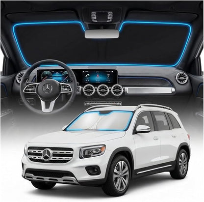 for Mercedes Benz GLB Sun Shade Windshield Cover - Custom Fit GLB Accessories 2020-2025 2026 Sunshade Foldable UV Protection & Heat Shield Sun Visor Accessories