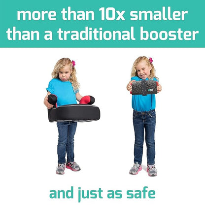 New mifold Comfort Grab-and-go Car Backless Booster Seat- Compact and Portable for Every Day, Carpooling, Travel, Compact for Every Day, Comfortable for Every Adventure, Racing Red