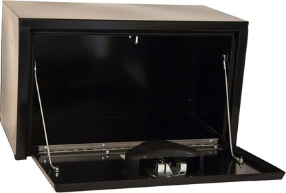 Buyers Products 1703150 Steel Underbody Truck Tool Box 14 x 12 x 24 Inch, Black Powder-Coated 14 Ga Steel, Locking Stainless Paddle Latch, Drop Door, Weather-Resistant, Made in USA