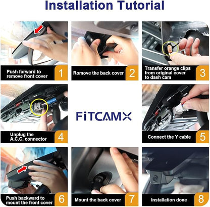 Fitcamx Front 2K+Rear 1080P Dash Cam Adapts for Lexus GX550 2024-2026 Premium Luxury Overtail (Gen3/J250), OEM Look, Dual HD Video, WiFi & APP, Loop Recording, G-Sensor, Easy to Use, 64GB Card
