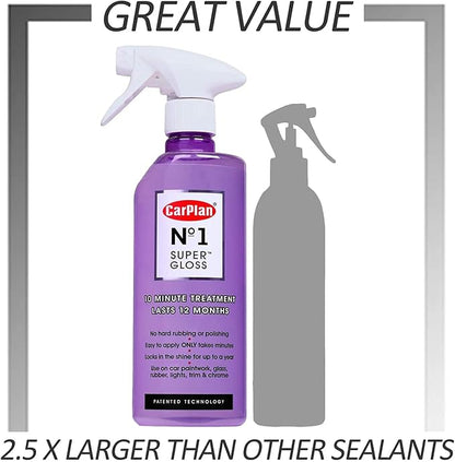 CarPlan No1 Super Gloss, 10 min to Apply Lasts 12 Months, 21 Fl Oz