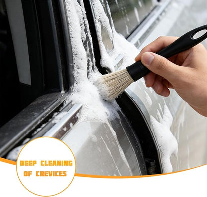 6PCS Car Detailing Brush Kit, Includes Ultra Soft No Scratch Boars & Vent Duster Brush, Multi-Use Automotive Dusting Cleaning Kit for Exterior Interior, Universal for Vehicles