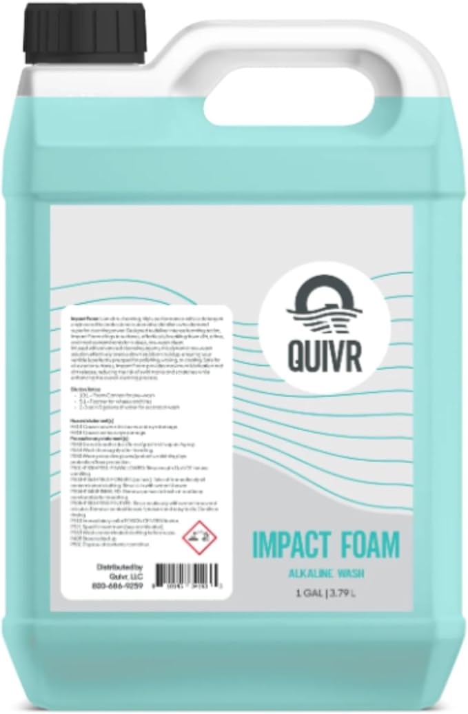 QUIVR Impact Foam Professional Auto Pre‑Wash Detergent — High Foaming Car Wash Soap, Safe on All Exterior Surfaces, 1‑Gallon