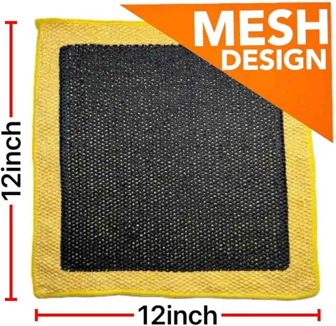 Upgrade Clay Towel 3.0 Ver - Clay Towel for Car Detailing to Remove Paint Overspray, Water Spots,Tree Sap,Rail Dust from Paint,Glass,Plastic Surfaces,Fine Grade Clays Bar Towels(1Pcs-Yellow,12" x 12")