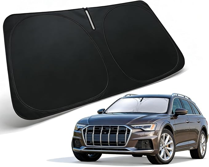 Windshield Sun Shade for 2019-2026 Audi A6 Accessories, | Front Window Sun Visor Protector & Heat Shield, 240T Sunshade Protection Blocks UV Rays, Car Accessories