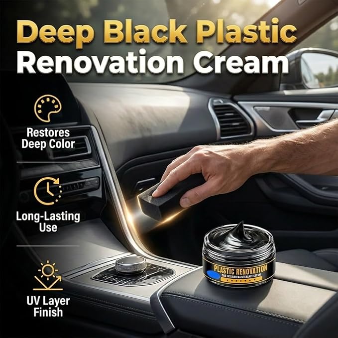 Tire Coating Paste, 2026 New Car Maintenance Cream for Tire Dashboard Seats, Upgraded Car Trim Renewal for Interior Exterior Renovation, Powerful Auto Detailing Cream for Car Owners (1Pc)