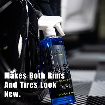 Wheely Great Tire Dressing Spray - Protects Rubber from U.V. Rays - Rubber Tire Conditioner So It Won't Dry Out and Crack - Keeps Tires Black, Not Shiny - Removes Brown Film from Sidewalls