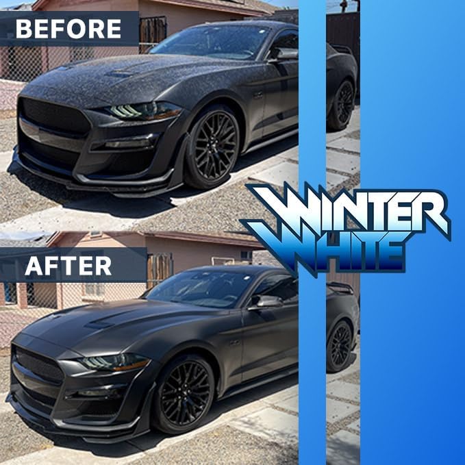 Winter White Ceramic Waterless Car Wash Spray – SiO₂ Infused Formula – Cleans, Shines & Protects Without Water – High Lubricity All Surface Cleaner for Cars, Boats, Motorcycles, RVs & ATVs – 16 oz