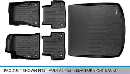 MAXLINER Floor Mats 2 Rows and Cargo Liner Behind 2nd Row for 2018-2025 Audi A5 / S5