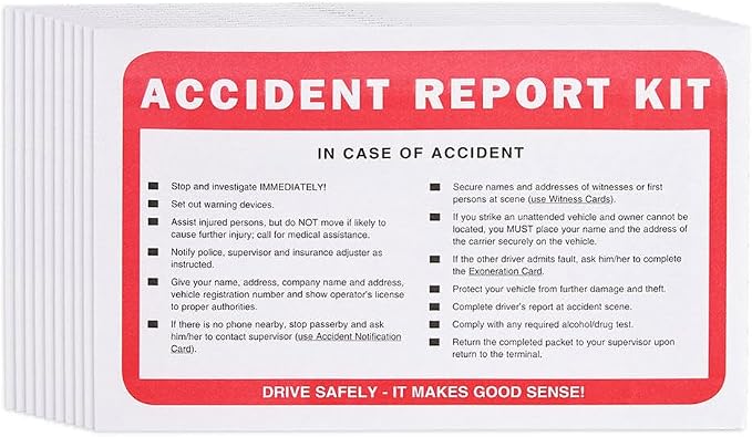 Vehicle Accident Report Kit in Envelope 10 Pack, Helps Drivers Collect, Organize & Report Vehicle Accident Information, J. J. Keller & Associates, Inc.