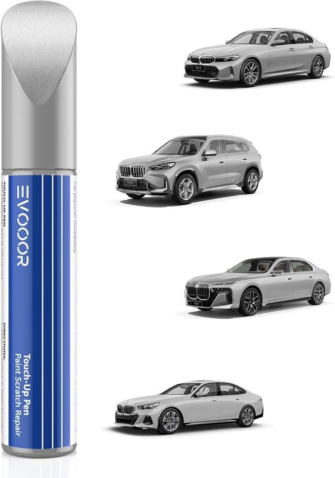 Touch Up Paint For BMW, Automotive Black Car Paint Pen Scratch Repair (Glacier Silver Metallic(A83))
