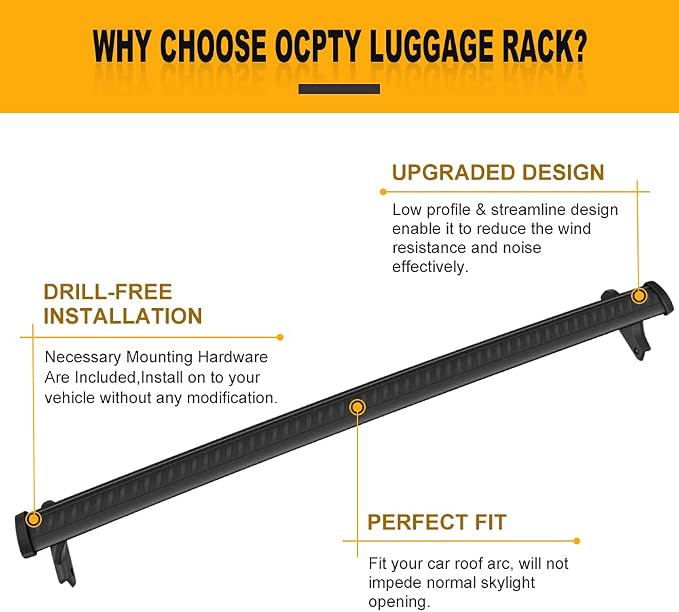 OCPTY Roof Rack Cross Bars for Chevrolet Traverse High Country 2018-2021 Luggage Racks Rooftop Cargo Carrier Bag Luggage Kayak Canoe Bike Snowboard Skiboard