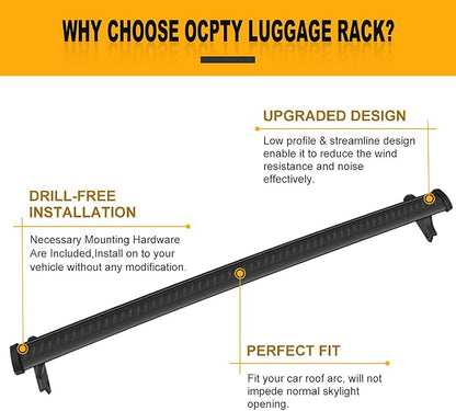 OCPTY Roof Rack Cross Bars for Chevrolet Traverse High Country 2018-2021 Luggage Racks Rooftop Cargo Carrier Bag Luggage Kayak Canoe Bike Snowboard Skiboard