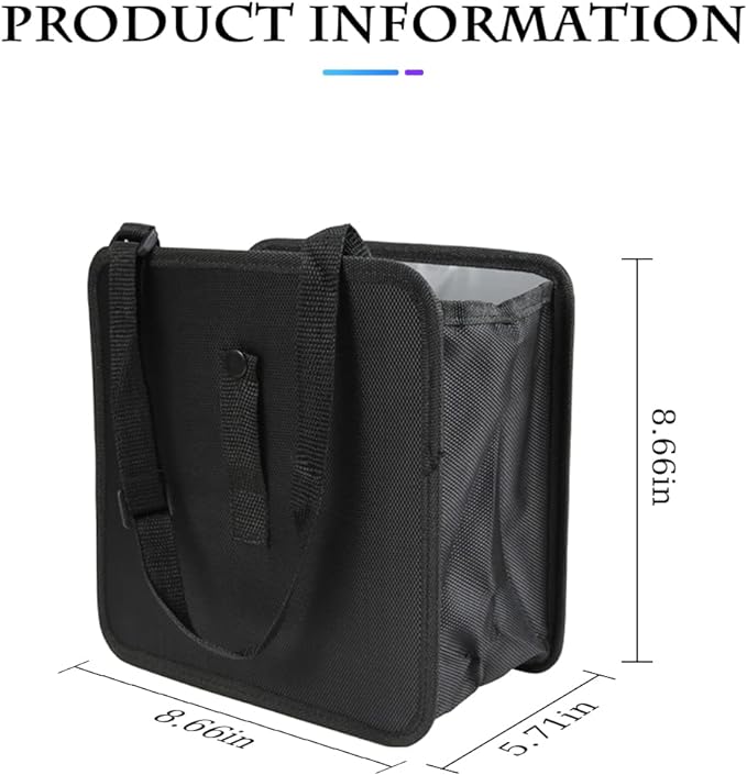 XINLIYA Foldable Car Trash Can, Hanging Waterproof Leakproof Trash Can Storage Bag for Car with Large Capacity, Car Interior Accessories (Small)