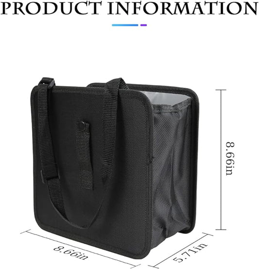 XINLIYA Foldable Car Trash Can, Hanging Waterproof Leakproof Trash Can Storage Bag for Car with Large Capacity, Car Interior Accessories (Small)
