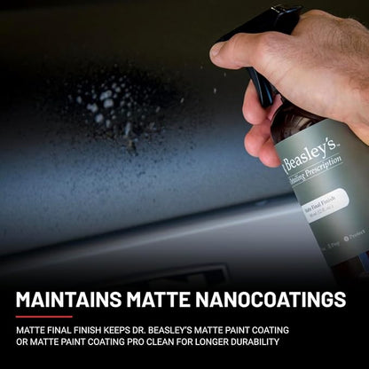 Dr. Beasley’s Matte Final Finish 32oz - Matte Safe Auto Detail Spray for Between Washes, Touch-ups. Removes Dust, Smudges, Water Spots for Showroom Appearance. pH Balanced, No Gloss