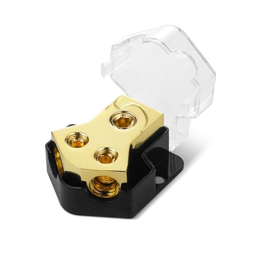 2 Way Power Distribution Block, 12v Distribution Block 0/2/4 Specification Input 4/8/10 Specification Output Amplifier Ground Distributor, Suitable for Power Distribution Block Car Audio