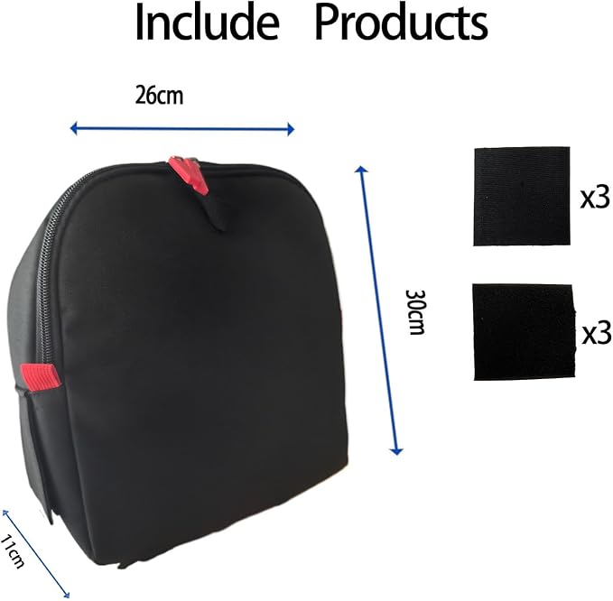Trunk cubby storage bag Cargo side pocket compatible with Toyota RAV4 2019-2025 backpack organizer car trunk accessories (Black)