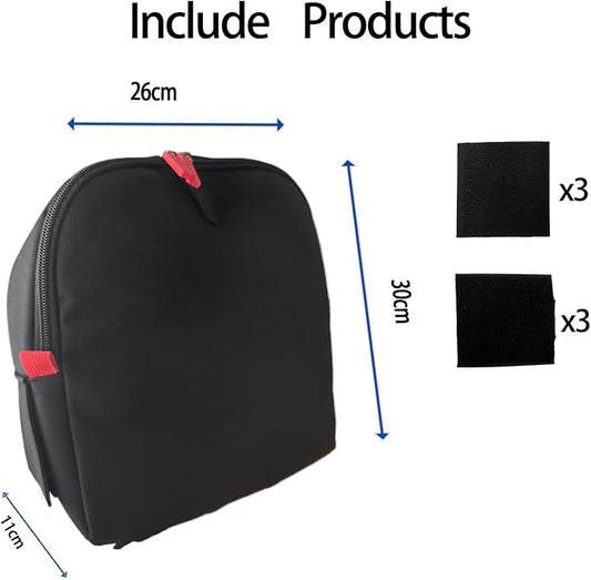 Trunk cubby storage bag Cargo side pocket compatible with Toyota RAV4 2019-2025 backpack organizer car trunk accessories (Black)