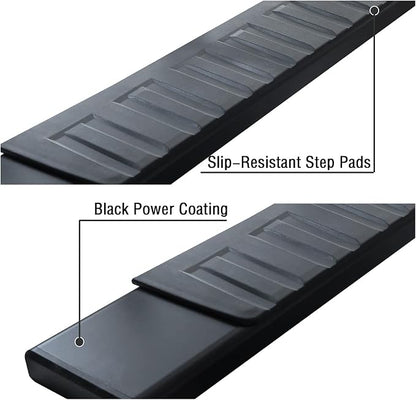COMNOVA 6 Inches Quad Cab Running Boards for 2019-2026 Dodge Ram 1500 Quad Cab New Body Style, Running Boards & Steps for Dodge Ram Black Powder Coated Side Steps Step Bars.