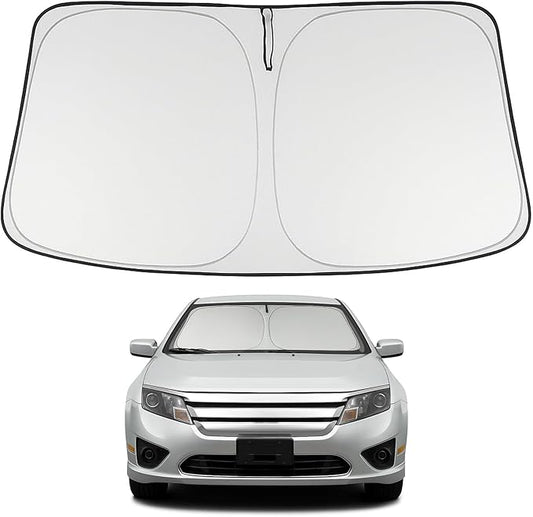 Proadsy 2026 Upgrade Windshield Sun Shade Custom Fit 2006-2012 Ford Fusion Foldable Front Sunshade Protector Sun Visor Blocks UV Rays Keep Car Cooler