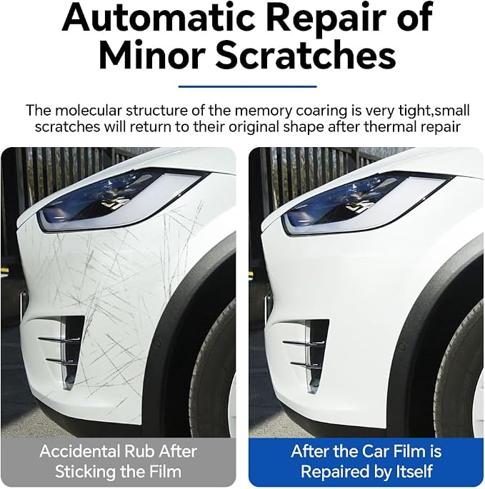 for Tesla Model X 2016-2021 TPU Clear 9Mil Pre-Cut Paint Protection Film Car Vinyl Wrap PPF Transparent Protective Anti-Scratch Self Healing Shield Guard Waterproof Car Wrap Film for Hood