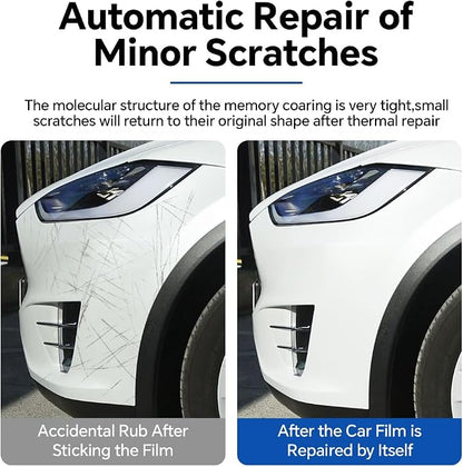 for Tesla Model X 2016-2021 TPU 9Mil Pre-Cut Paint Protection Film Car Vinyl Wrap PPF Transparent Protective Anti-Scratch Self Healing Shield Guard Waterproof Car Wrap Film for Headlight