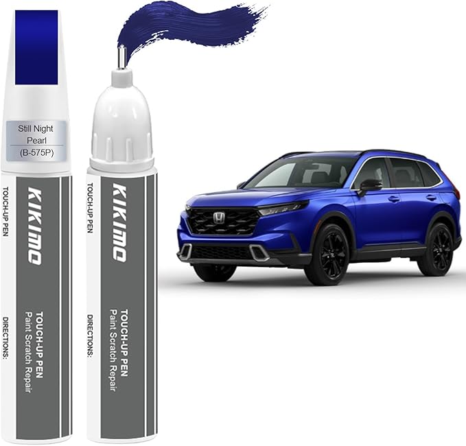 KIKIMO for Honda Touch Up Paint(Still Night Pearl(B-575P)), Car Paint Repair Kit for Honda, 2 In 1 Scratches Repair with Pen Tip and Brush, Color-Matched for Quick & Easy Fix