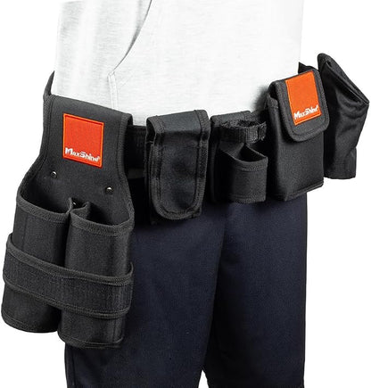 Maxshine Universal Professional Detailing Tool Belt | Durable 600D Oxford with Adjustable Strap & Quick-Release Buckle | 5 Storage Pockets for Hands-Free Car Detailing, Polishing & Auto Care