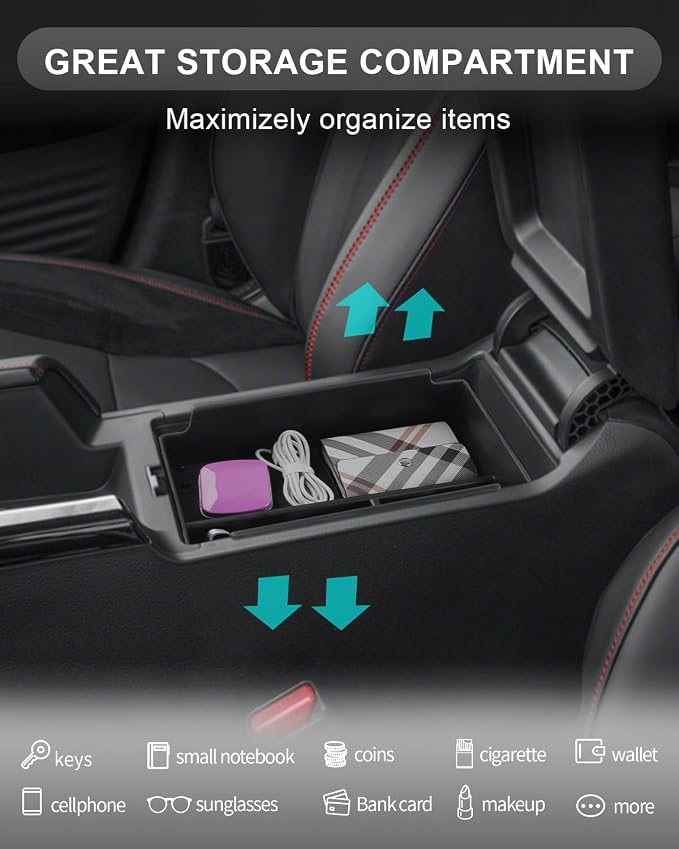 CDEFG for 2025 2026 ADX Center Console Organizer for 2025 2026 ADX Accessories Middle Console Organizer Armrest Storage Box