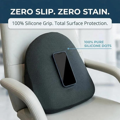 Lumbar Support Pillow for Office Chair & Car Seat, All-Season Memory Foam for Lower Back Pain Relief, Non-Slip Back Cushion with Dual Straps for Desk Workers & Drivers, Black