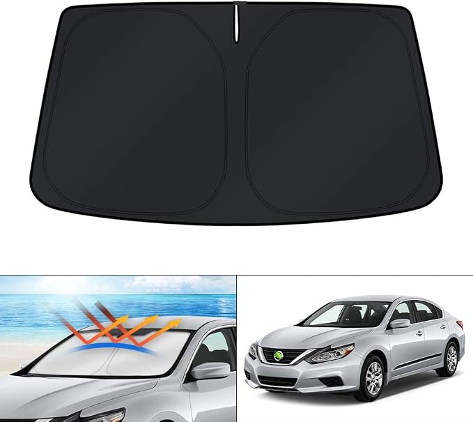 KUST Windshield Sun Shade for 2013-2016 2017 2018 Nissan Altima Sedan Custom Fit Sunshade Accessories Foldable Sun Visor Protector Block UV Rays