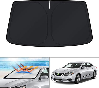 KUST Windshield Sun Shade for 2013-2016 2017 2018 Nissan Altima Sedan Custom Fit Sunshade Accessories Foldable Sun Visor Protector Block UV Rays