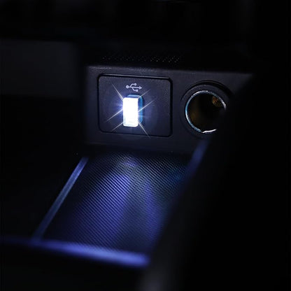2 Pcs USB LED Car Interior Atmosphere Lamp, Night Light Led Decoration Light Ambient Lighting Kit Interior LED Lights, Portable Vehicle Ambient Lighting Kit for All Car Interior Accessories (Multi)