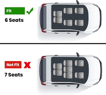 LASFIT Floor Mats Fit for Mercedes Benz GLS 450/580/63 AMG 2020-2026 (Only Fit 6 Seats with Center Console), All Weather TPE Floor Liners for Mercedes GLS 2020-2026, 1st & 2nd & 3rd Row Set