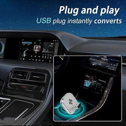 Wireless Carplay Adapter for Jeep Compass 2017 2018 2019 2020 2021 2022 2023 2024, 2-in-1 CarPlay Adapter Convert Wired to Wireless, Plug and Play, Stable Connection,C