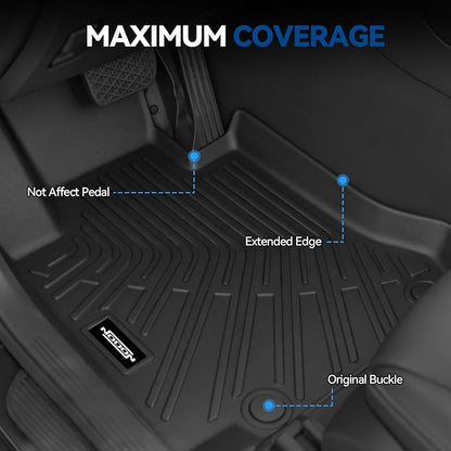 Custom Fit Floor Mats for Toyota Venza 2021-2026, All Weather TPE Floor Liners with Trunk Mat & Backrest Protectors, Odorless Full Set Interior Accessories