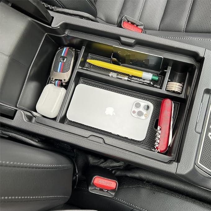 Center Console Organizer Compatible with 2026-2023 Honda CRV CR-V Car Accessories for 2023+ CR-V Hybrid, ABS Plastic, Black ABS Insert Tray Storage Box Glove Pallet
