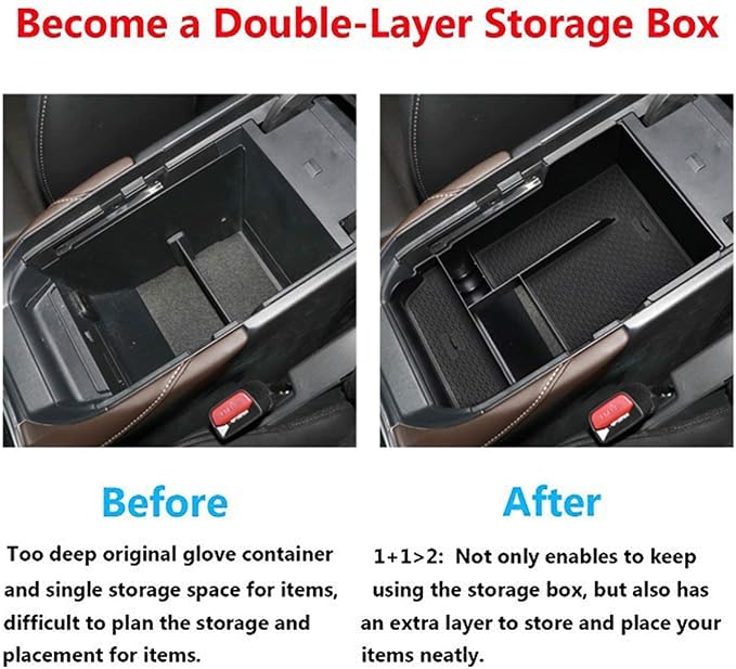 TTCR-II for Mazda CX-30 Center Console Organizer Tray 2020-2025 2026, Center Armrest Glove Storage Box Compatible with 2020-2025 Mazda CX-30 Console Organizer