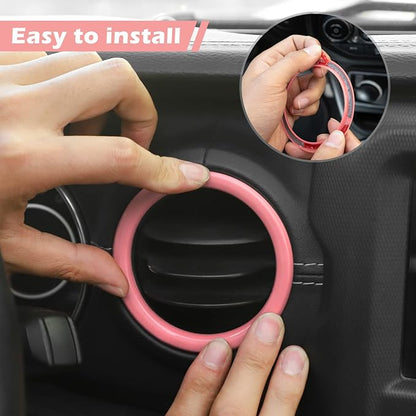for Wrangler JL Interior Trim Kit Pink Dashboard for Jeep Wrangler JL JLU Gladiator JT 2018-2023 Pink Interior Accessories 21pcs
