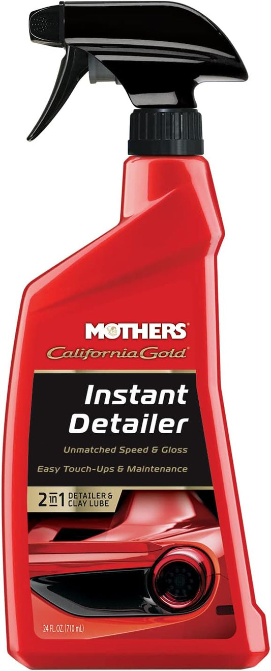 Mothers California Gold Instant Detailer, 24 oz. – Removes Smudges, Dust & Fingerprints, Boosts Gloss & Slickness, Lubrication for Clar Bars, Quick Touch-ups & Maintenance Between Washes (08224)